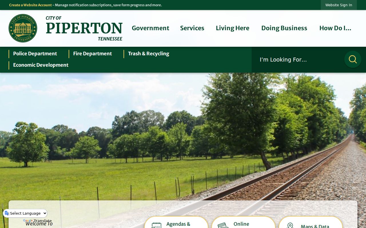 Piperton criminal records routes on the official city website